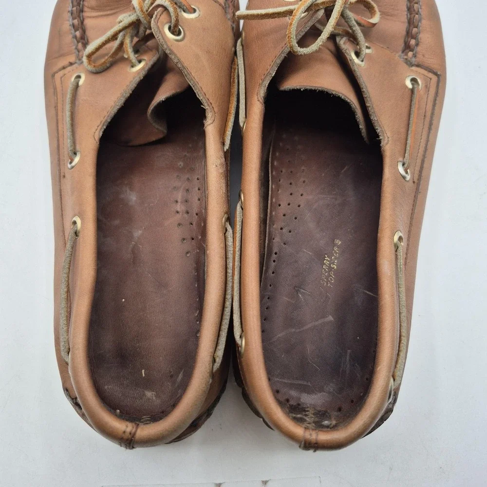 Sperry Top-Sider Shoes Mens Size 11.5 Brown Leather Boat Deck Casual Moc‎ Toe